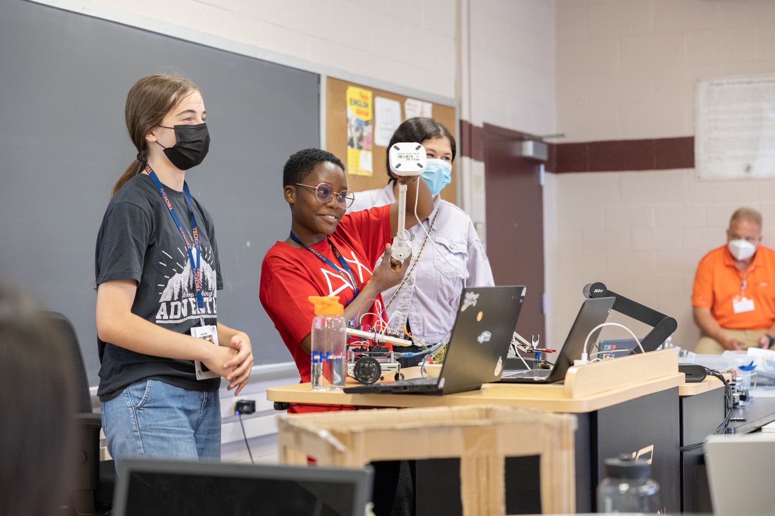 SAMS prototype presentation during TechGirls