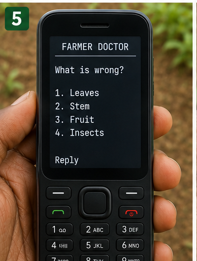 SAMS Farmer Doctor USSD menu for reporting crop problems